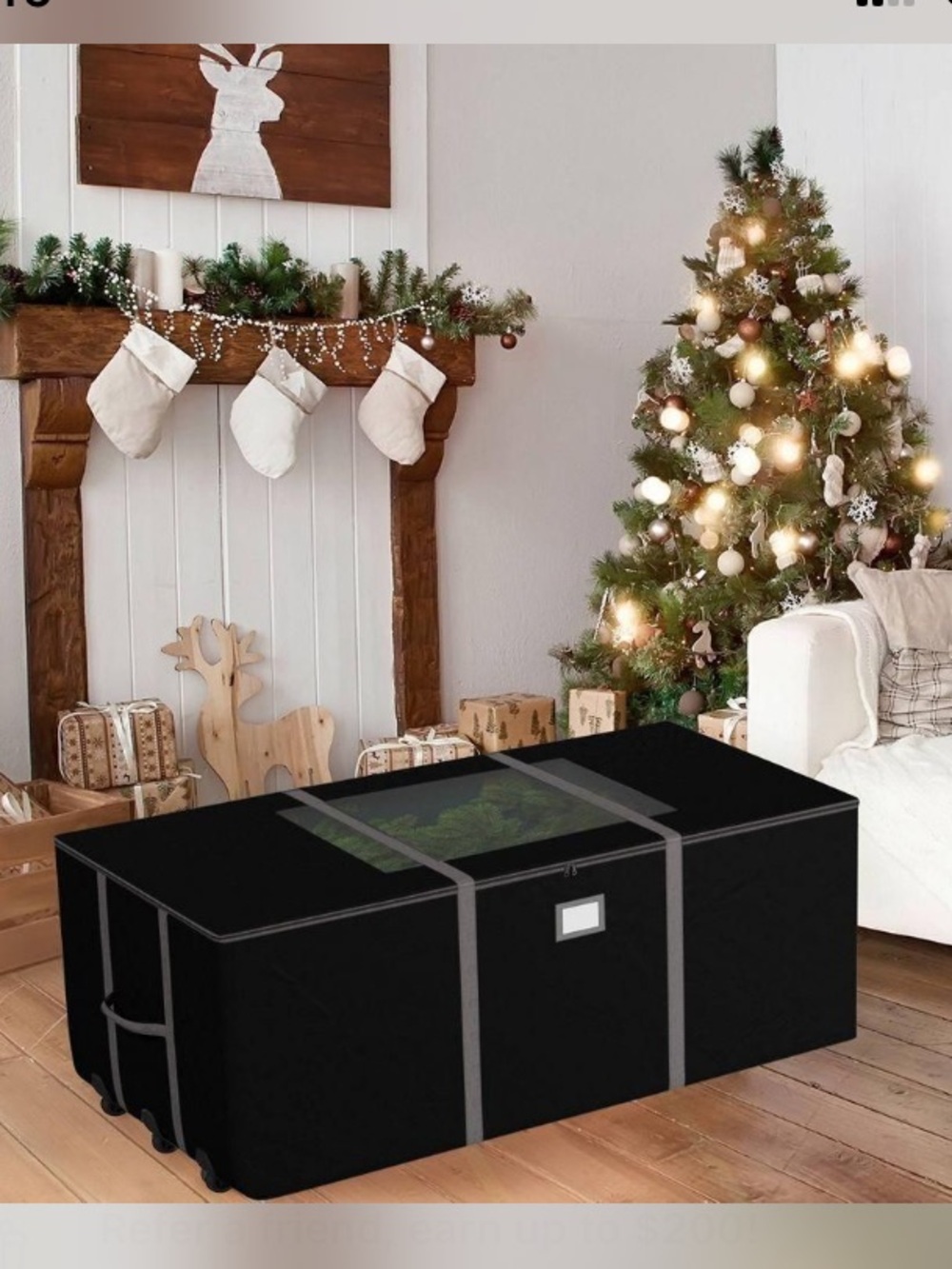 NIB Elf Stor Black Holiday Tree Storage Bag